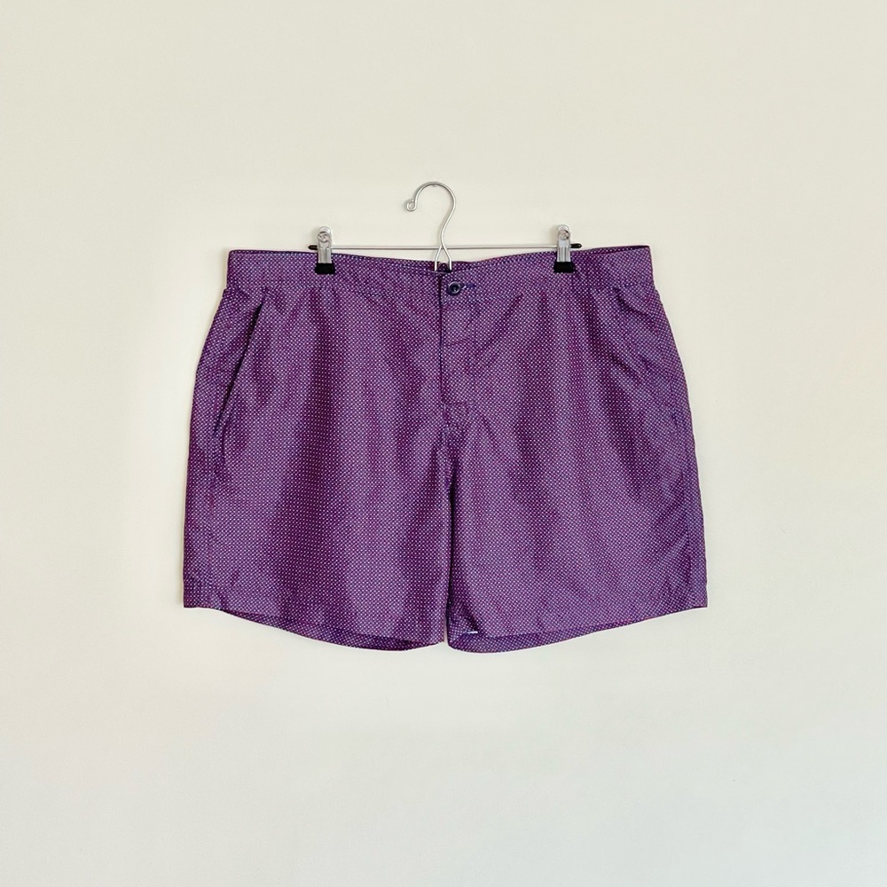 Ben Sherman Patterned Red Navy Chino Board Shorts Men’s size 40 Waist